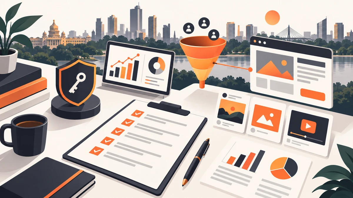 Buyer comparing account ownership, measurement, creative work and reporting from a digital marketing agency in Bangalore